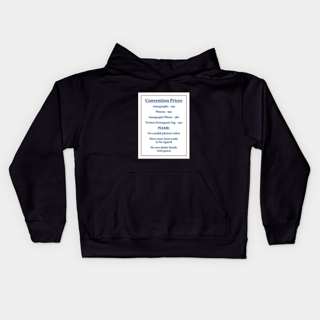 Convention Prices Kids Hoodie by GloopTrekker